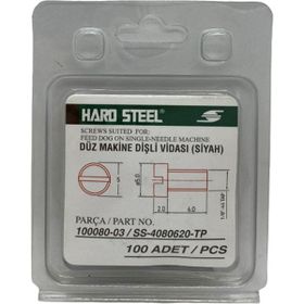 Hard Steel 100080-003 Düz Makine 100 Adet Dişli Vidası