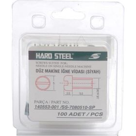 Hard Steel 140553 (SS-7080510-TP) Düz Makine Siyah 100 Adet İğne Vidası