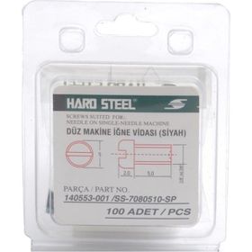 Hard Steel 140553 (SS-7080510-TP) Düz Makine Siyah 100 Adet İğne Vidası