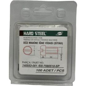 Hard Steel 140553 (SS-7080510-TP) Düz Makine Siyah 100 Adet İğne Vidası