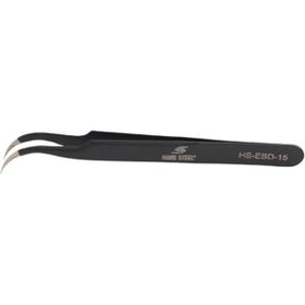 Hard Steel Hs-Esd-15 Antistatik Paslanmaz Çelik Eğri Uçlu 120 mm Cımbız