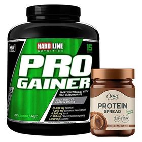 Hardline Nutrition 3000 gr Progainer + 350 gr Clean Protein Spread Çikolata