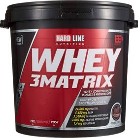 Hardline Nutrition Whey 3 Matrix 4000 gr Çikolata Protein Tozu