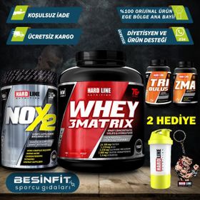 Hardline Whey 3 Matrix 2300 Gr Protein Tozu + Amino Full 300 Tablet