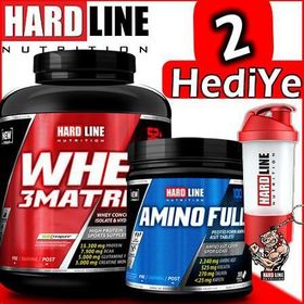 Hardline Whey 3 Matrix 2300 Gr Protein Tozu + Amino Full 300 Tablet