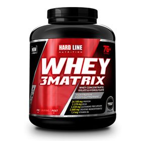 Hardline Whey 3Matrix Çilek Aromalı 2300 gr Protein Tozu