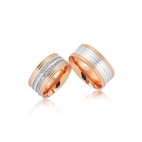 Harem Altın 0206 Rose Renk Altın Alyans