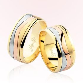 Harem Altın 2202 Üç Renk Altın Alyans