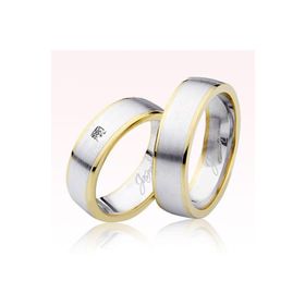 Harem Altın 3005-2 Beyaz Sarı Altın Alyans