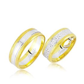 Harem Altın 3507-2 Sarı Beyaz Altın Alyans