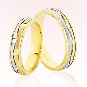 Harem Altın 7001 Sarı Beyaz Altın Alyans