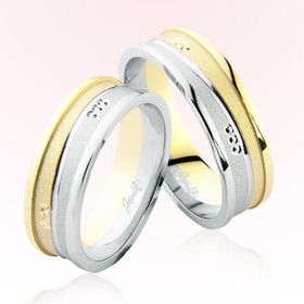 Harem Altın 7105 Sarı Beyaz Altın Alyans