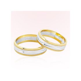 Harem Altın 8002 Sarı Beyaz Altın Alyans