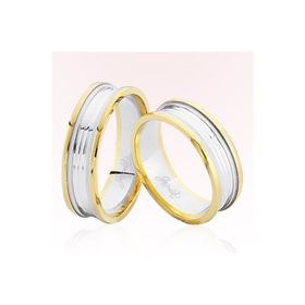 Harem Altın 8103 Sarı Beyaz Altın Alyans