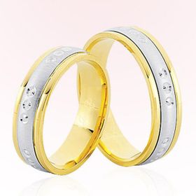 Harem Altın 8108 Sarı Beyaz Altın Alyans