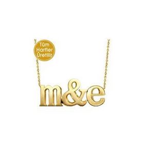 Harem Altın AD12 14 Ayar İki Harfli İsim Altın Kolye