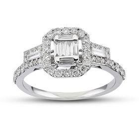 Harem Altın B12 0.63 Ct Baget Pırlanta Yüzük