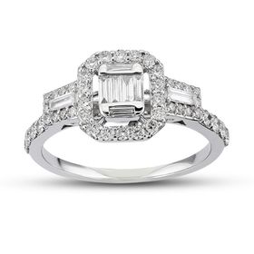 Harem Altın B15 0.15 ct Baget Kadın Pırlanta Yüzük