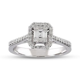 Harem Altın B15 0.15 ct Baget Kadın Pırlanta Yüzük