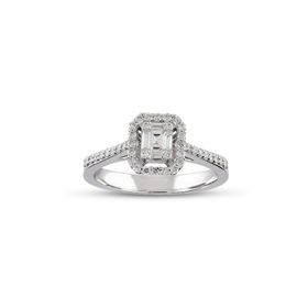 Harem Altın B15 0.15 ct Baget Kadın Pırlanta Yüzük