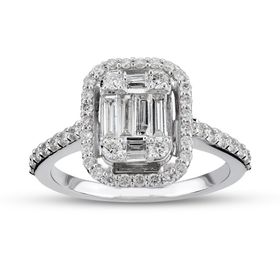 Harem Altın B17 0.72 Ct Baget Pırlanta Yüzük