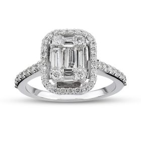 Harem Altın B17 0.72 Ct Baget Pırlanta Yüzük