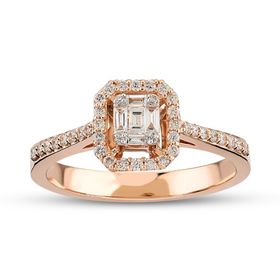 Harem Altın B18 0.32 ct Baget Kadın Pırlanta Yüzük