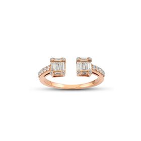 Harem Altın B18 0.32 ct Baget Kadın Pırlanta Yüzük
