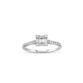 Harem Altın B18 0.32 ct Baget Kadın Pırlanta Yüzük