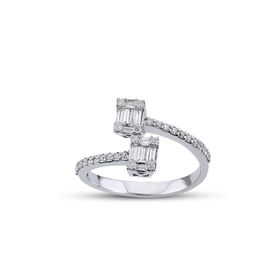 Harem Altın B18 0.32 ct Baget Kadın Pırlanta Yüzük
