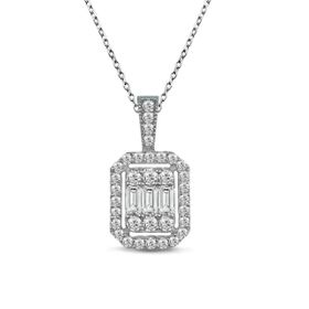 Harem Altın BP4 0.75 ct F Renk Pırlanta Baget Kolye