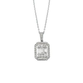 Harem Altın BP4 0.75 ct F Renk Pırlanta Baget Kolye