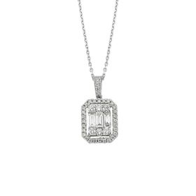 Harem Altın BP4 0.75 ct F Renk Pırlanta Baget Kolye