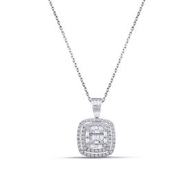 Harem Altın BP4 0.75 ct F Renk Pırlanta Baget Kolye