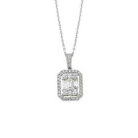 Harem Altın BP4 0.75 ct F Renk Pırlanta Baget Kolye