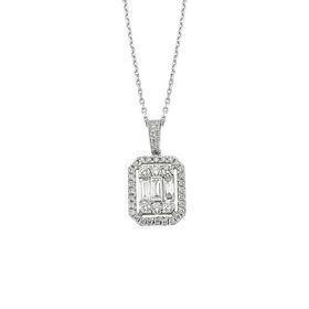 Harem Altın BP4 0.75 ct F Renk Pırlanta Baget Kolye