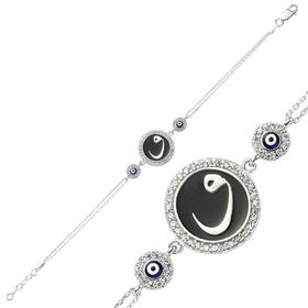 Harem Altın BR0460125 Nazarlı Vav Gümüş Kadın Bileklik