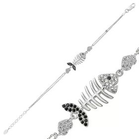 Harem Altın BR0460173 Kalpli Balık Gümüş Kadın Bileklik
