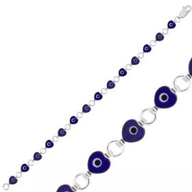 Harem Altın BR0460551 Kalp Nazar Gümüş Gümüş Kadın Bileklik