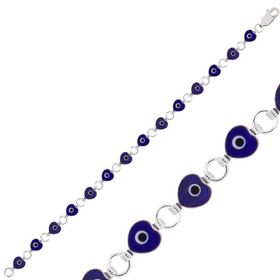 Harem Altın BR0460551 Kalp Nazar Gümüş Gümüş Kadın Bileklik