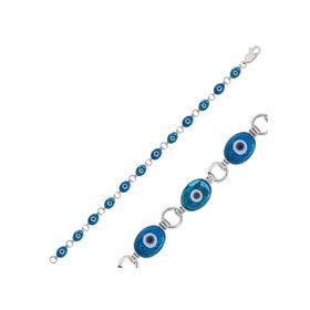 Harem Altın BR0460553 Oval Nazar Gümüş Kadın Bileklik