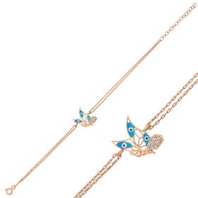 Harem Altın BR0460626 Kelebek Gümüş Kadın Bileklik