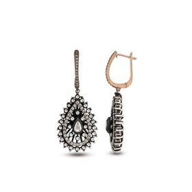 Harem Altın EK10 1.74 ct Elmas Zümrüt Pırlanta Küpe