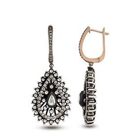 Harem Altın EK10 1.74 ct Elmas Zümrüt Pırlanta Küpe