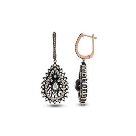 Harem Altın EK10 1.74 ct Elmas Zümrüt Pırlanta Küpe