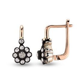 Harem Altın EK12 0.24 ct Elmas Zümrüt Pırlanta Küpe
