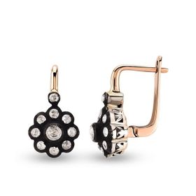Harem Altın EK13 0.39 ct Elmas Zümrüt Pırlanta Küpe