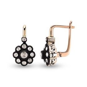 Harem Altın EK13 0.39 ct Elmas Zümrüt Pırlanta Küpe
