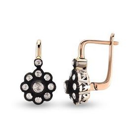Harem Altın EK13 0.39 ct Elmas Zümrüt Pırlanta Küpe