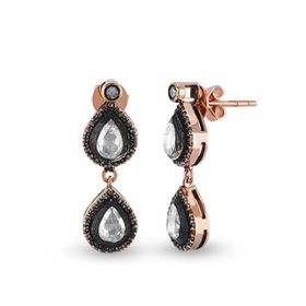 Harem Altın EK17 1.37 ct Elmas Zümrüt Pırlanta Küpe